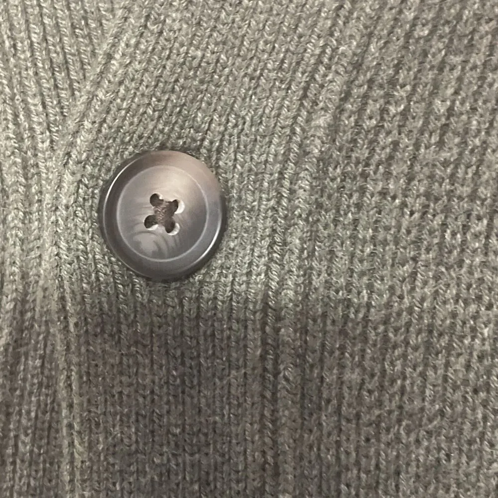 Banana Republic Cardigan Sweater‎ Mens S/ P Gray Cotton 6-Button Long Sleeve